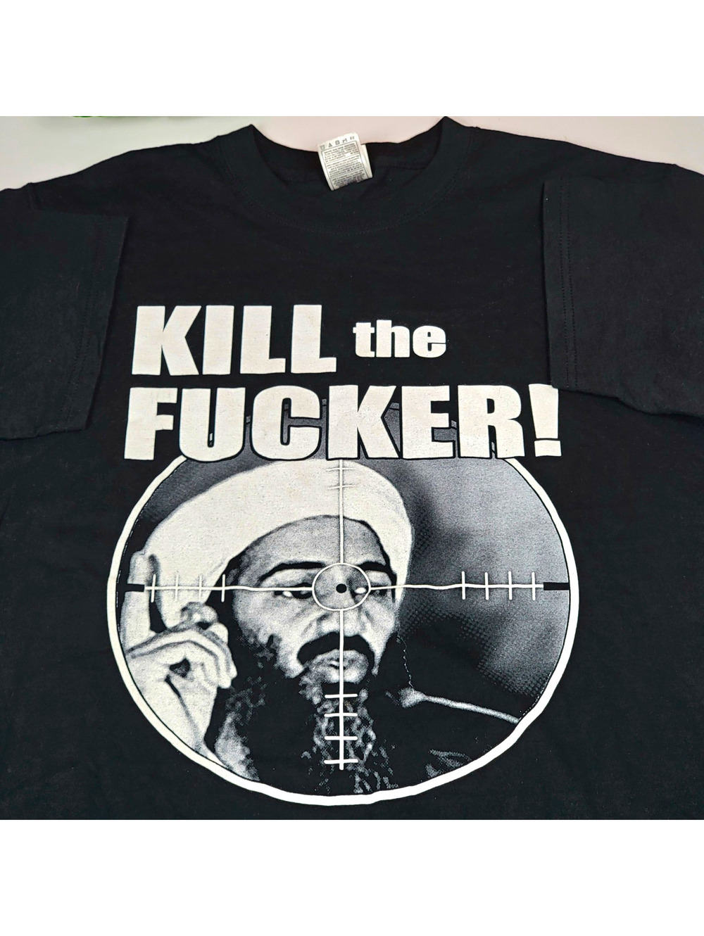 Vintage 9/11 T-Shirt Anti-Terrorism Iraq War Osama Bin Laden
